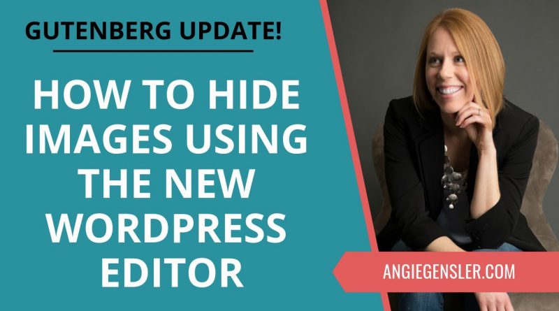 How to Hide Pinterest Images in a WordPress Blog Post Using the Gutenberg Editor