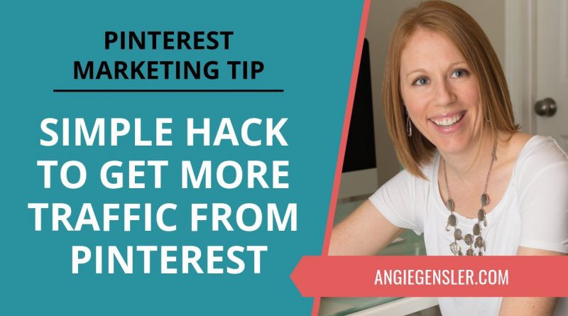 Pinterest Marketing Tip #26 - Simple Hack to Get More Traffic From Pinterest